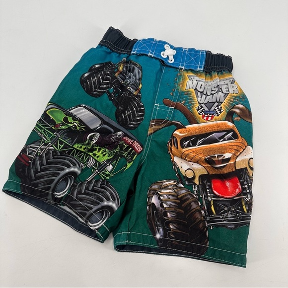 Monster Jam Trucks Swim Trunks Swimsuit Boys Toddler Size 3T - Picture 1 of 3